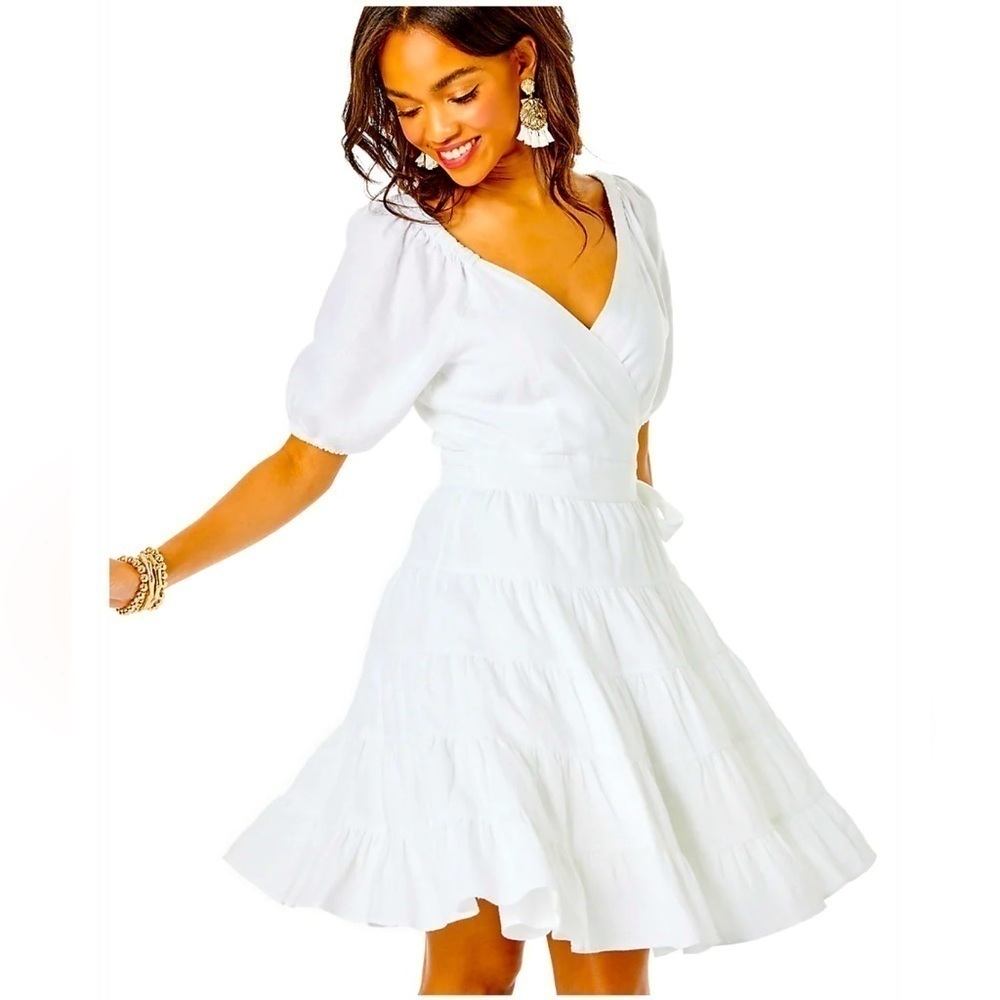 Lilly Pulitzer | Iralee Linen Wrap Dress, size 2 NWT